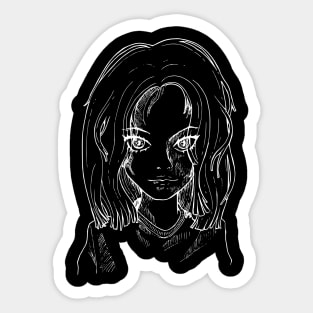 Portrait line art Sticker